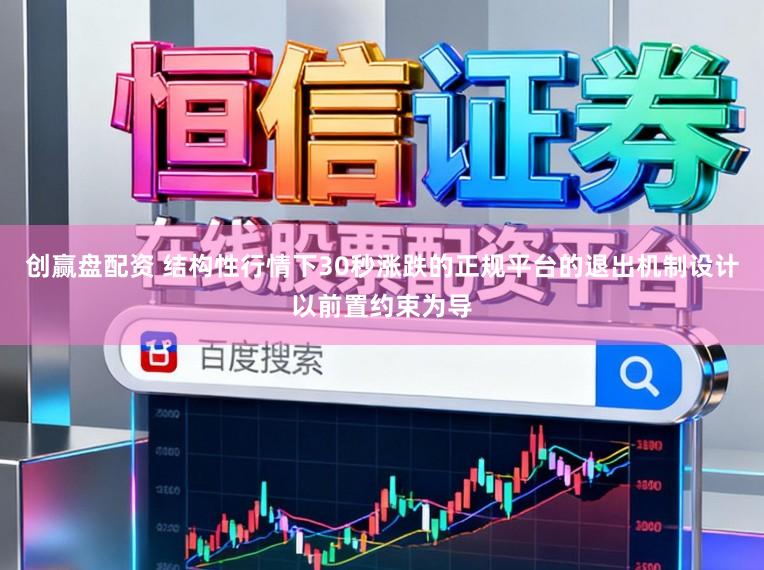 创赢盘配资 结构性行情下30秒涨跌的正规平台的退出机制设计以前置约束为导